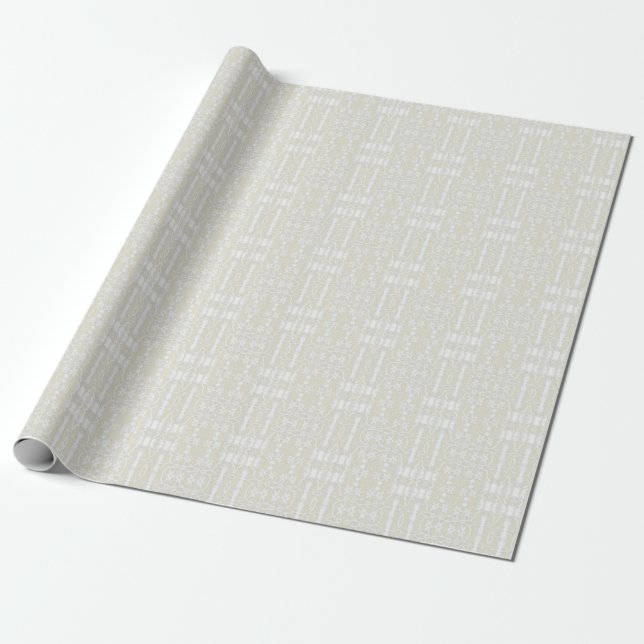 Papel De Presente Renda sobre Noiva Casamento de Marfim (Desenrolado)