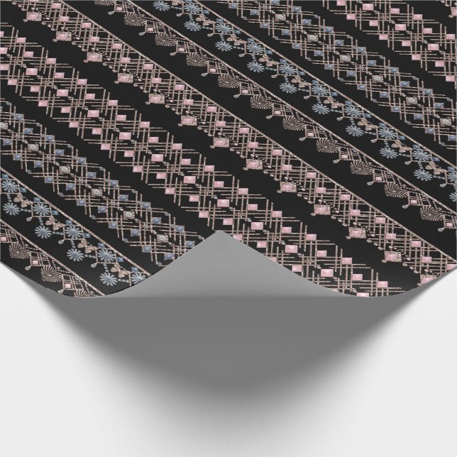 Papel De Presente rendas Douradas (Ponta)