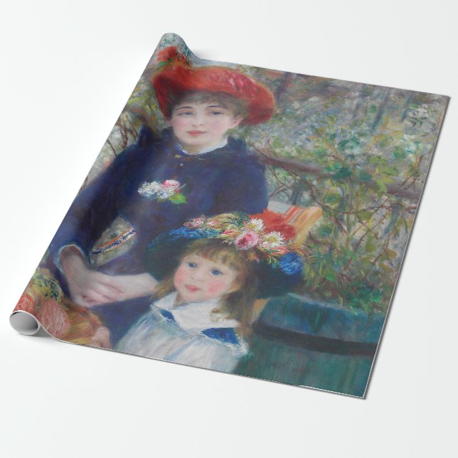 Papel De Presente Renoir 2 Irmãs Terrace Impressionismo Francês (Desenrolado)