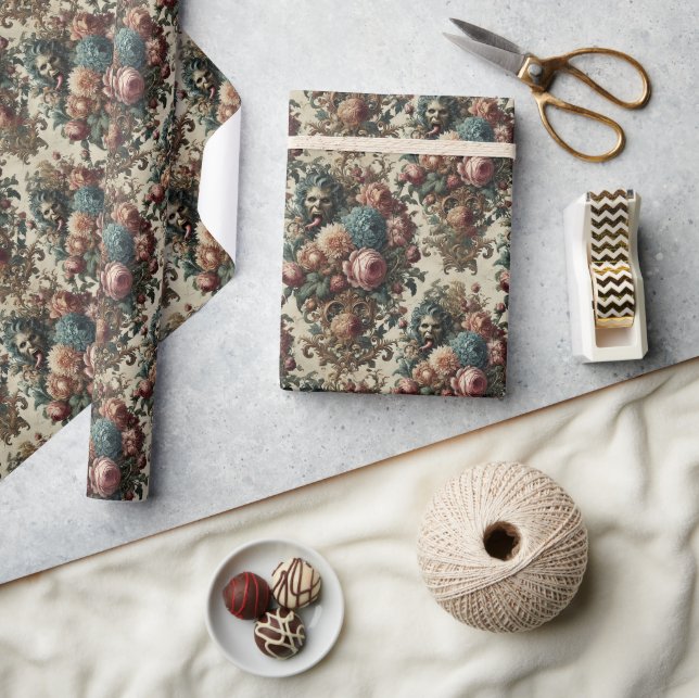 Papel De Presente Requiem Rhapsody - Bandana Floral Gótica (Artesanato)