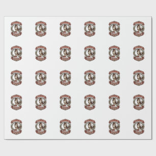 Papel De Presente Resgate Todos os Cães Floral Coroa de Cachorro Fit