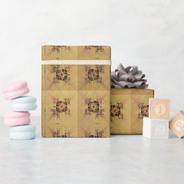 Papel De Presente Retângulo de ouro