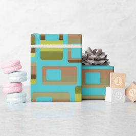 Papel De Presente Retângulos Com Tiras