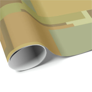 Papel De Presente Retângulos de Camuflagem do Deserto
