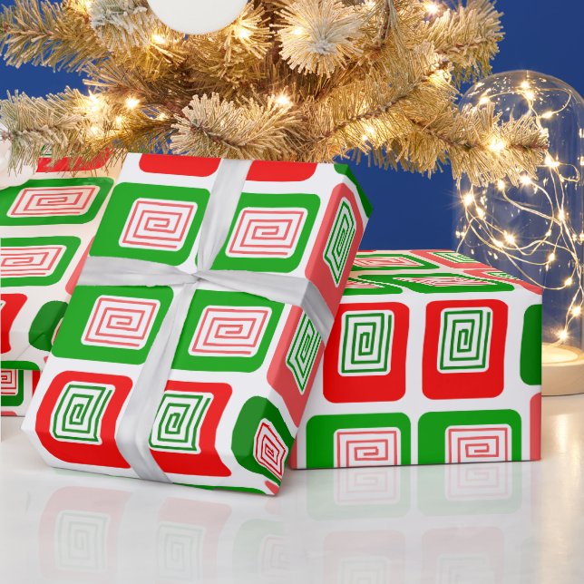 Papel De Presente Retângulos de Natal (Feriados)