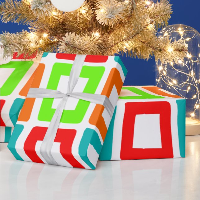 Papel De Presente Retângulos inclinados (Feriados)