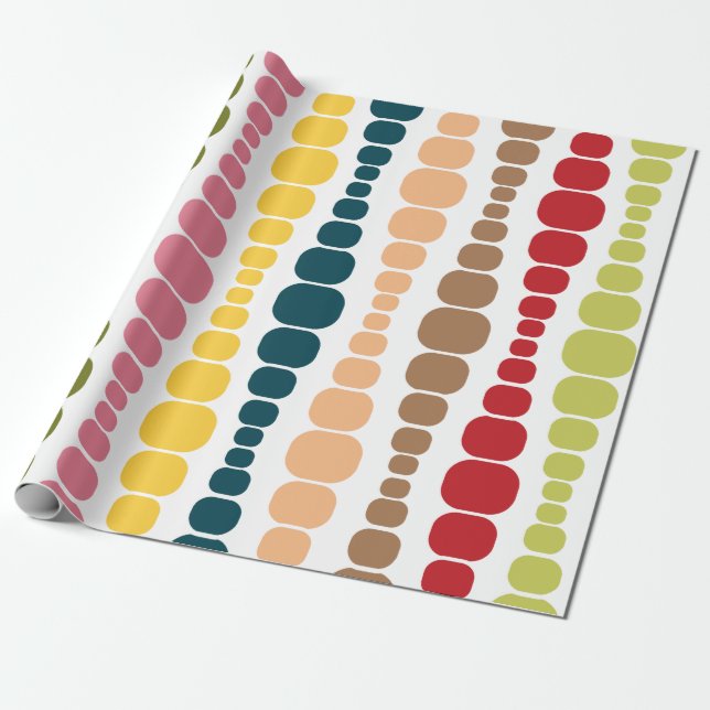 Papel De Presente Retângulos Modernos (Desenrolado)