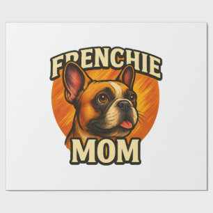 Papel De Presente Retrato Adorável da Mamãe Frenchie Bulldog Francês