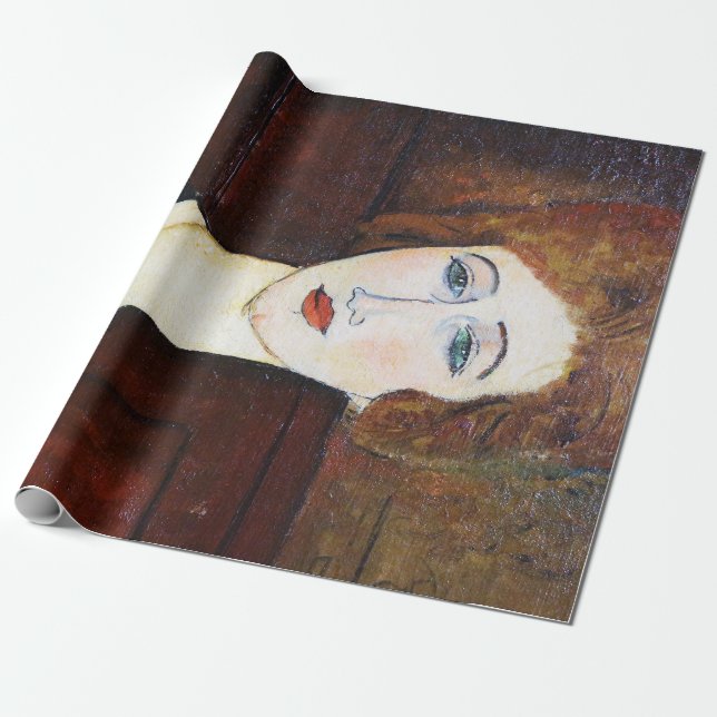 Papel De Presente Retrato da Mulher, Modigliani (Desenrolado)