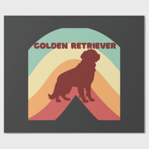Papel De Presente Retriever Dourado