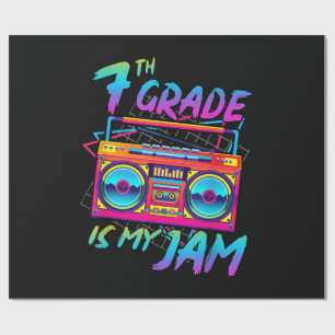 Papel De Presente Retro Anos 80 7ª Série É Minha Onda Volta às Aulas