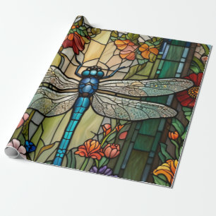 Papel De Presente Retro art nouveau dragonfly boho chic