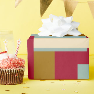 Papel De Presente Retro Block Design 3