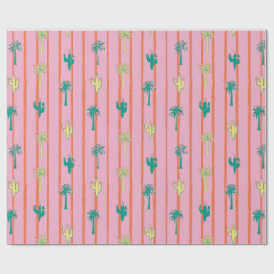 Papel de Presente Retro Cactus & Palmeiras