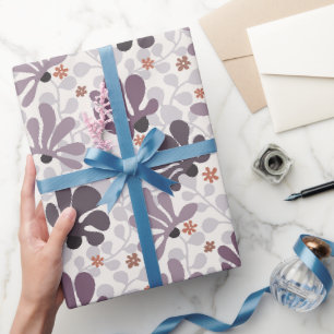 Papel De Presente Retro Clássico Vinhas e Flores
