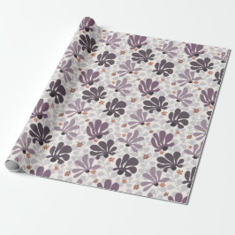 Papel De Presente Retro Clássico Vinhas e Flores