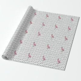 Papel De Presente Retro flamingo cor-de-rosa, bonito