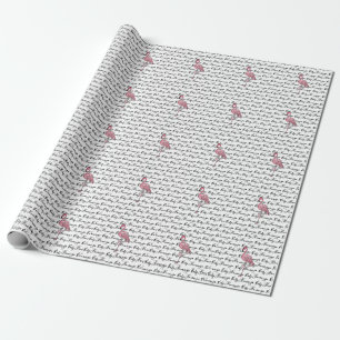 Papel De Presente Retro flamingo cor-de-rosa, bonito