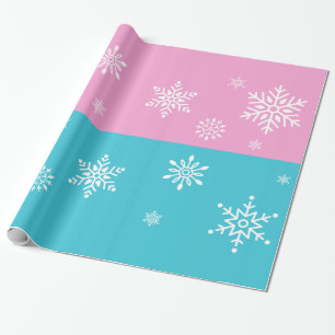 Papel De Presente Retro - Flocos de neve