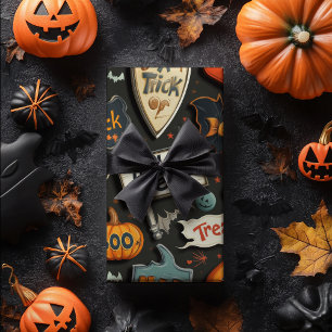 Papel De Presente Retro Halloween