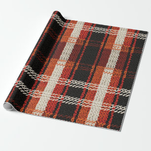 Papel De Presente Retro Knit Patchwork - Cozy Autumn Boho Vintage 2