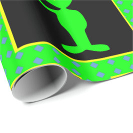 Papel De Presente Retro Martian - Sinal de Paz Alienígena - Núcleos 