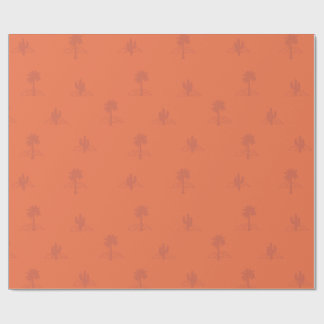Papel De Presente Retro Palm Springs Cactus in Earthy Colours 