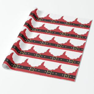 Papel De Presente retro santa claus