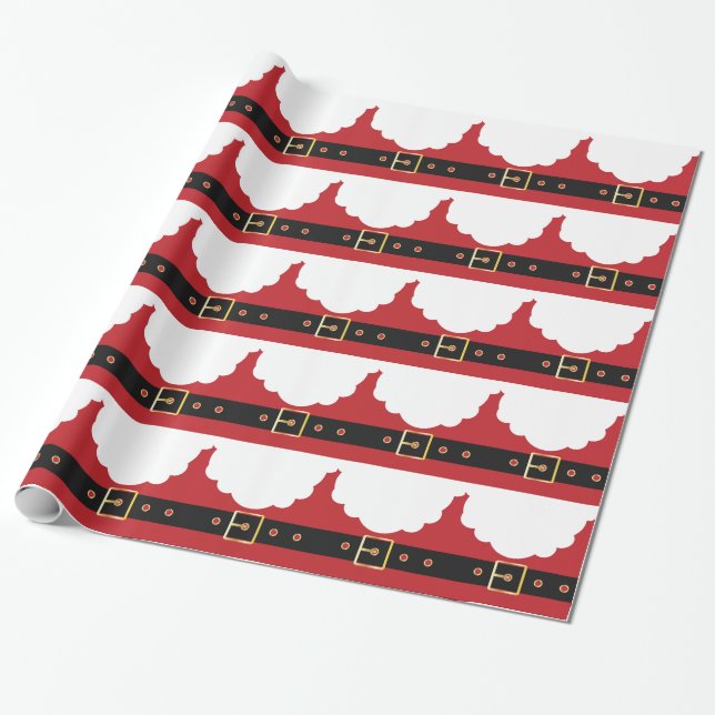 Papel De Presente retro santa claus (Desenrolado)