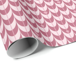 Papel De Presente Retro Scallop Geometric Pattern