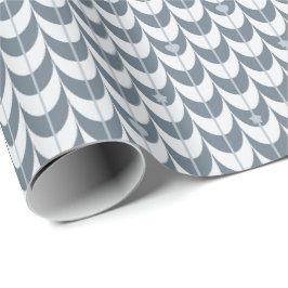 Papel De Presente Retro Scallop Geometric Pattern
