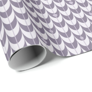 Papel De Presente Retro Scallop Geometric Pattern