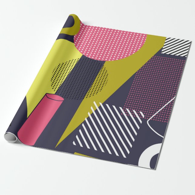 Papel De Presente Retro style texture, pattern design. art,abstract, (Desenrolado)