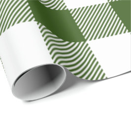 Papel De Presente Retro Verde Branco Natal Ano Novo Xadrez Tartan