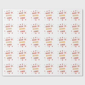 Papel De Presente Retro Vibrações de Volta às Aulas Personalizado Gr