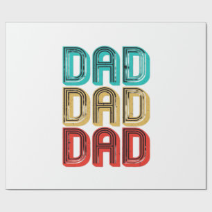 Papel De Presente Retro Vintage Pai dos Anos 70 Essencial