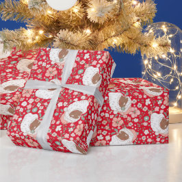 Papel De Presente Retro Vintage Santa Claus Fala Natal