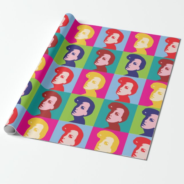 Papel De Presente Retro Women Pop Art (Desenrolado)