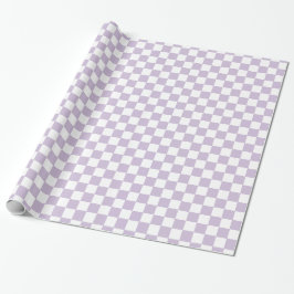 Papel De Presente Retro Xadrez Roxa
