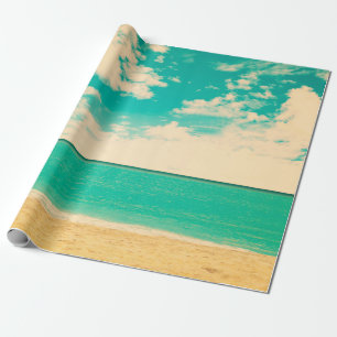 Papel De Presente Retrorna praia, retrô, poster, foto, fundo