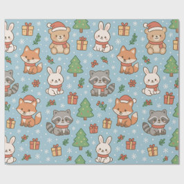 Papel De Presente Réveillon do Ano Novo na floresta