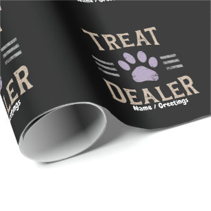Papel De Presente Revendedor de Petiscos para Cães Design de Humor E