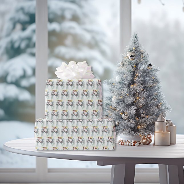 Papel De Presente Rezando Anjo Menina com Asas (Criador carregado)