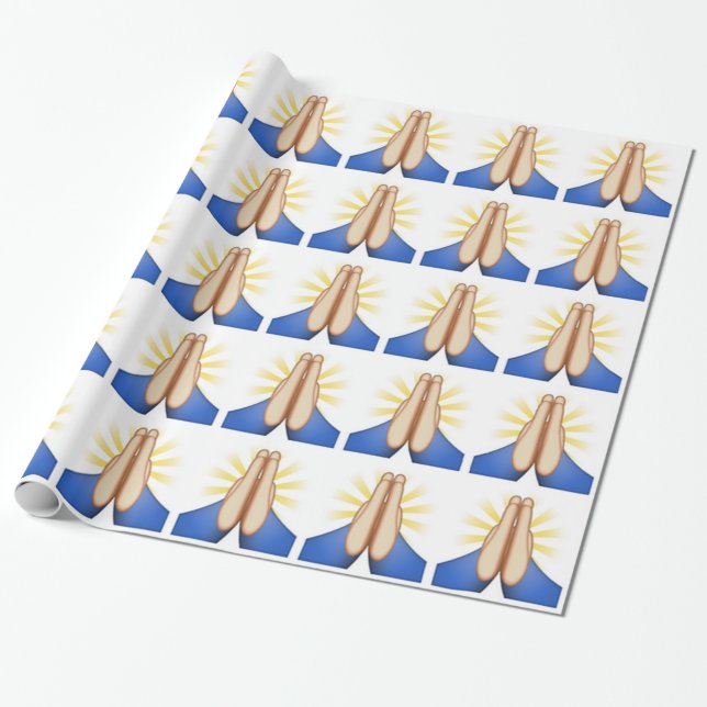 Papel De Presente rezando emoji (Desenrolado)