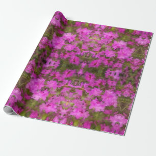 Papel De Presente Rhododendrons Roxos Roxos Roxos Rupos Rupos
