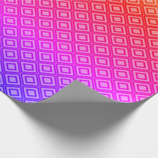 Papel De Presente Rhombus blue orange