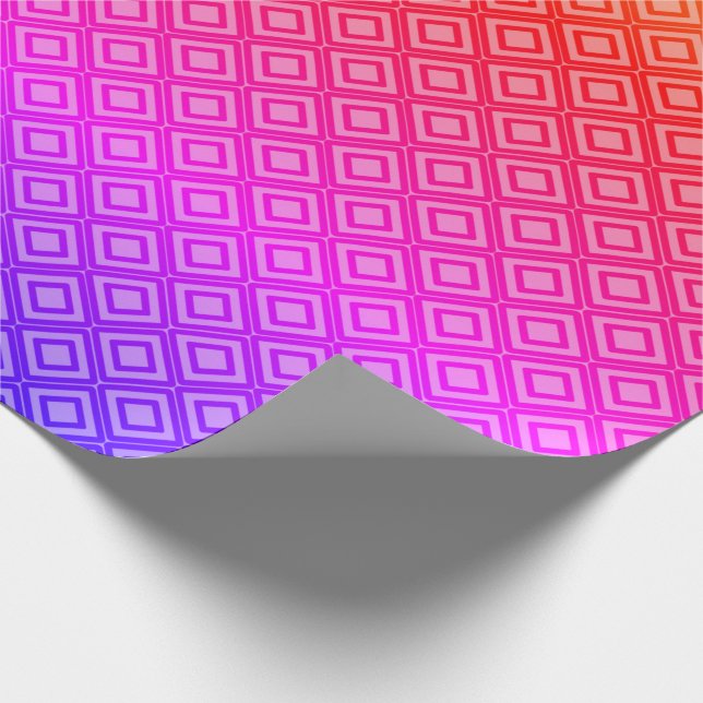 Papel De Presente Rhombus blue orange (Ponta)