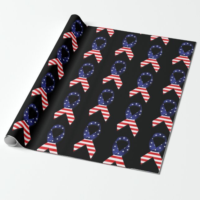 Papel De Presente Ribbon EUA (Desenrolado)