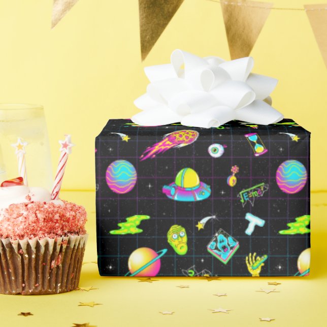 Papel De Presente RICK E MORTY™ | Psicodélica 3 Padrão (Festa de aniversário)