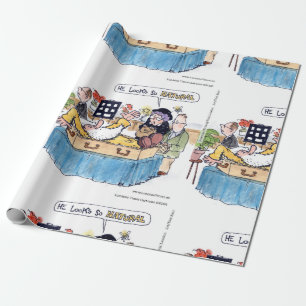 Papel De Presente Rick London Engraçado Tão Natural Funeral de Velho